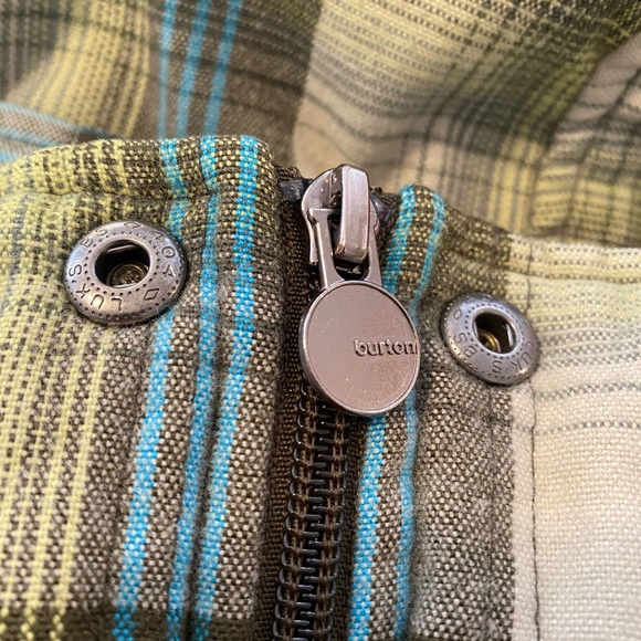 EUC Burton Dryride hoodie vest lined quilted snap collar zip pockets snowboard - Picture 5 of 15